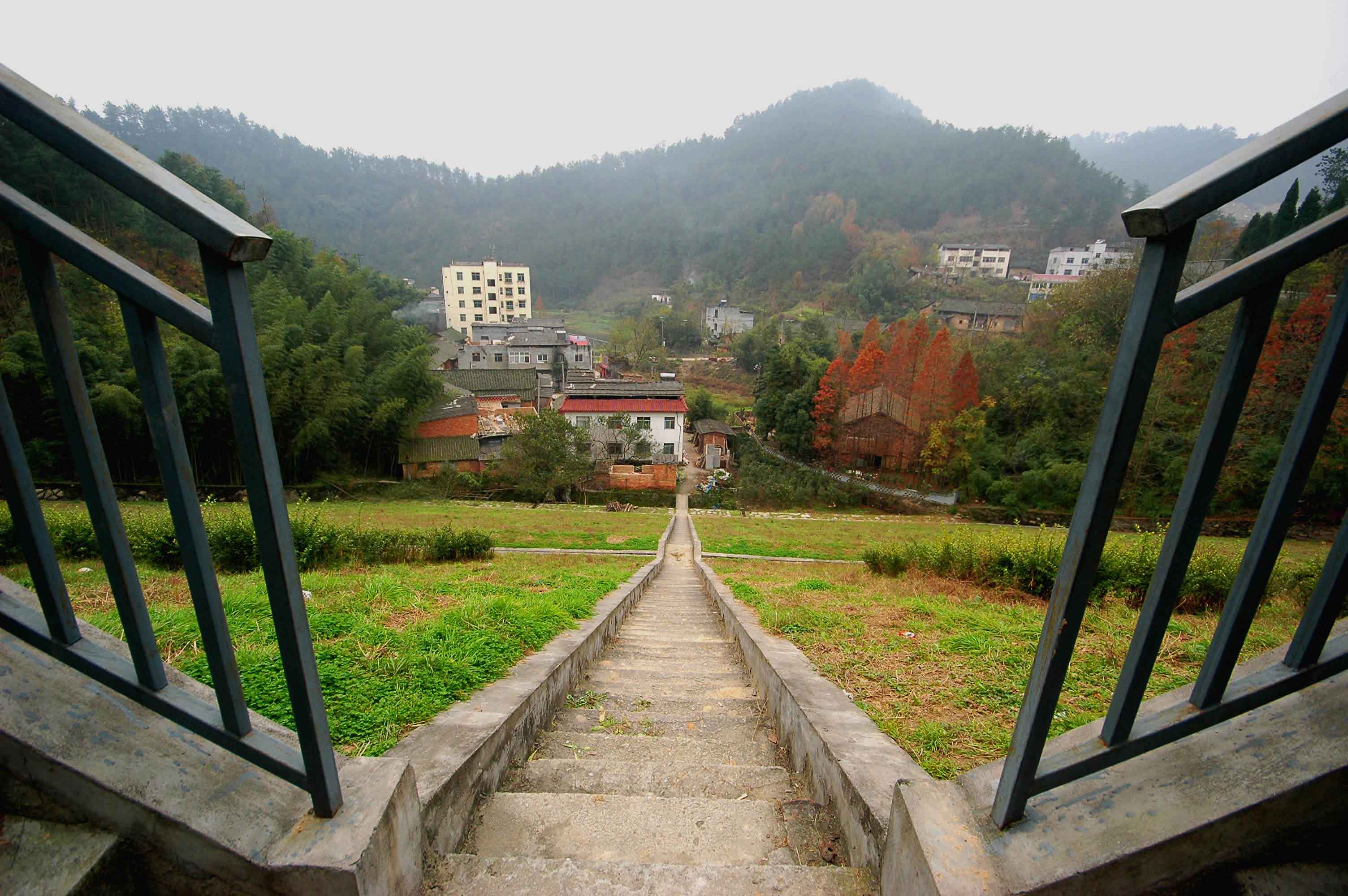 2-2011��11��26�գ���Ǩǰ�����Ҷ���ˮ�ⷽ�򿴵���ׯ����լ