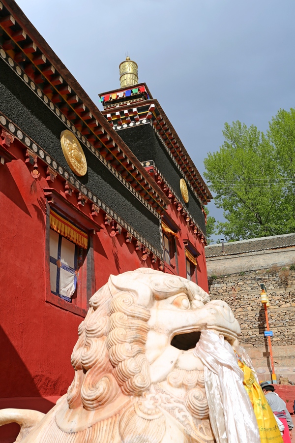 ����Ժ���ڣ�һ��ʯʨ�������⣬����������ʯʨ��ô������