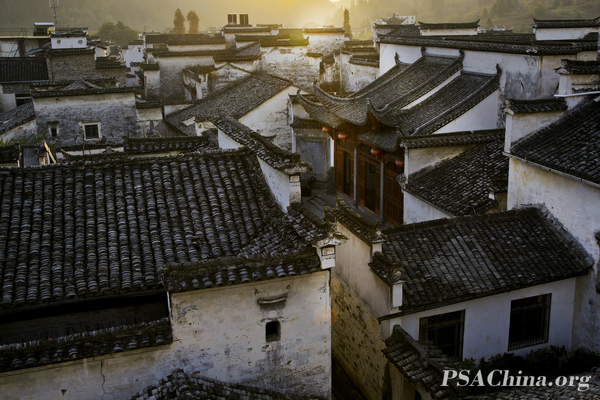 10.��������Ʒ����Ϧ���µĹ���ӡ�The sunset ancient dwellings.jpg